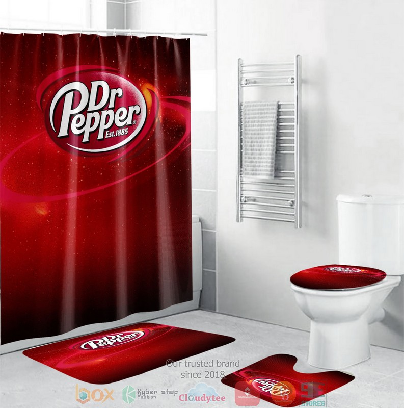 BEST Dr Pepper Shower curtain bathroom set