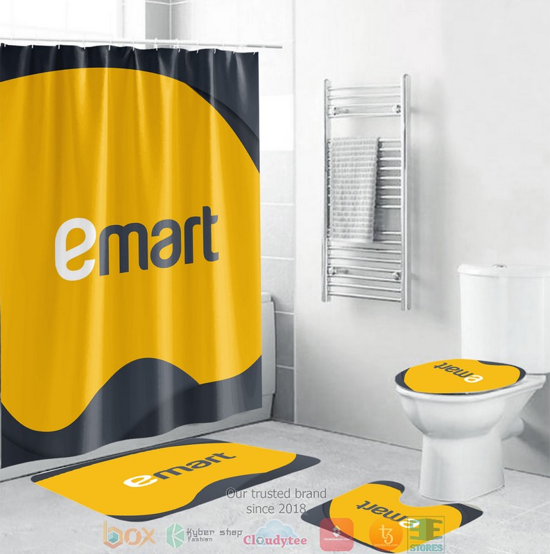 BEST Emart Shower curtain bathroom set