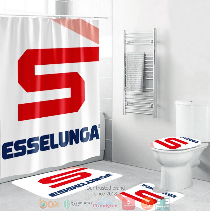 BEST Esselunga Shower curtain bathroom set