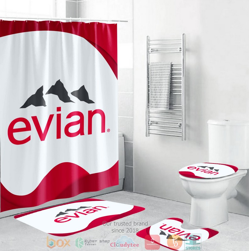 BEST Evian Shower curtain bathroom set