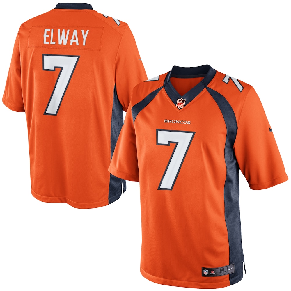 Mens John Elway Orange Denver Broncos Retired Player Limited Football Jersey