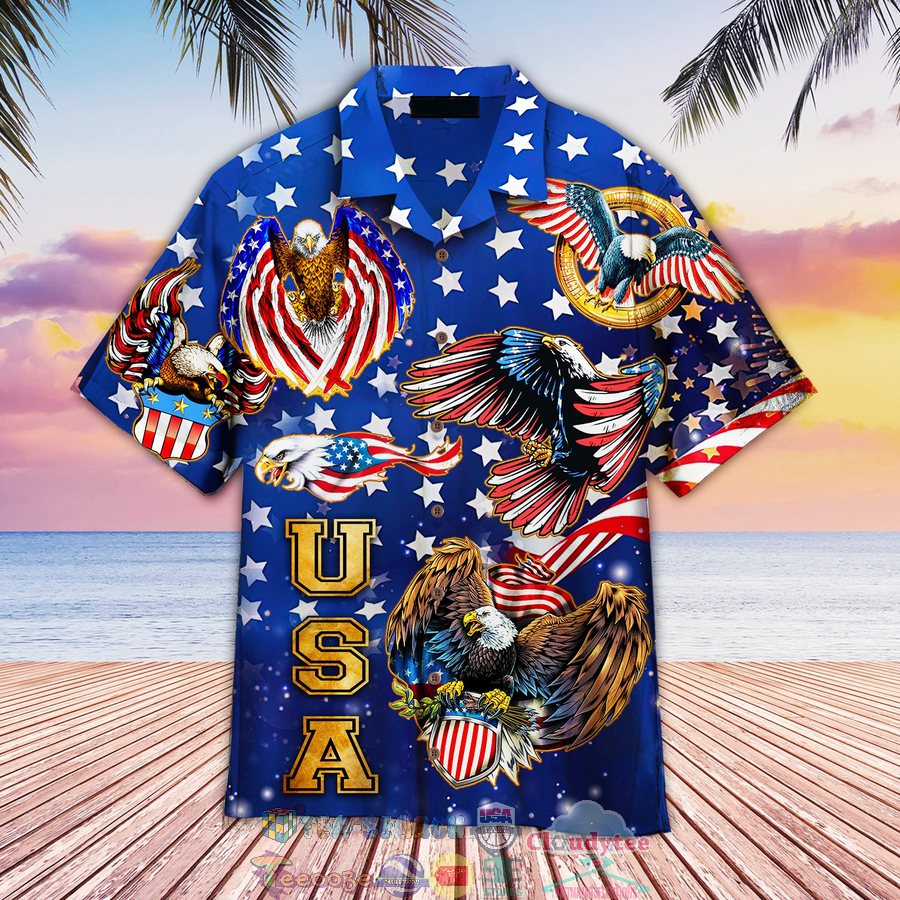 4th Of July Independence Day USA Eagles Hawaiian Shirt
