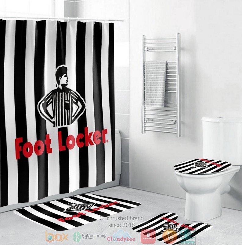 BEST Foot Locker Shower curtain bathroom set
