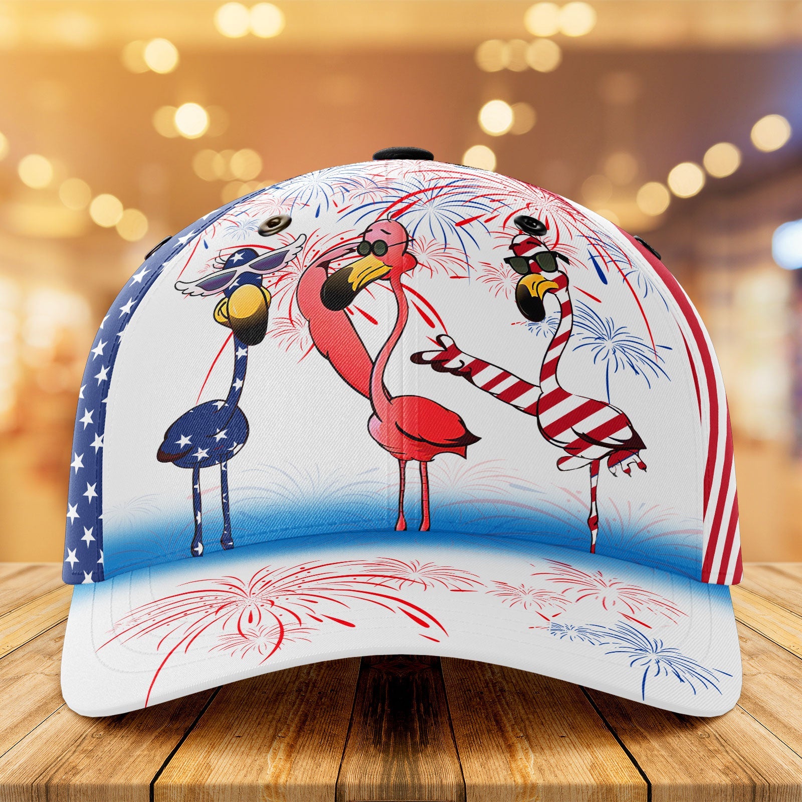 NEW Three Flamingo Independence Is Coming cap hat