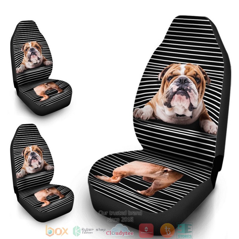 NEW Funny Bulldog Bulldog Car Seat Covers