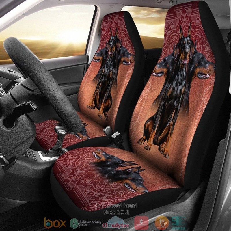 NEW Funny Doberman Dog Car Seat Covers