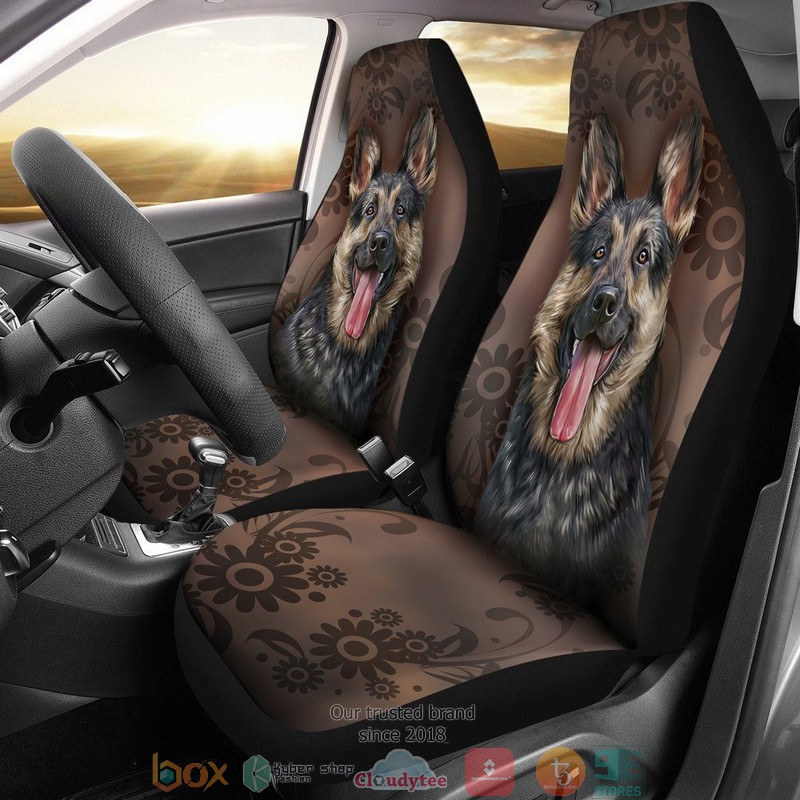 NEW Funny Face German Shepherd Car Seat Covers