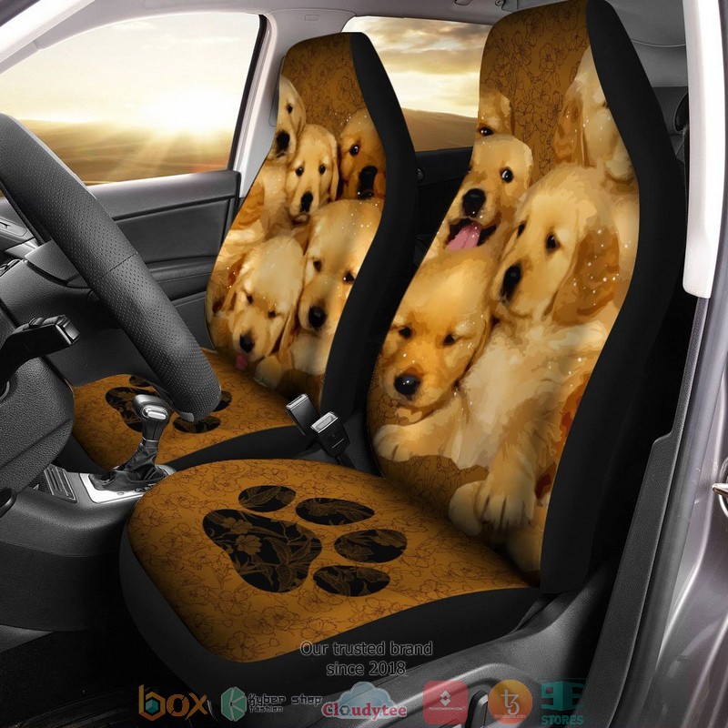 NEW Golden Retriever Puppies Dogs Car Seat Covers