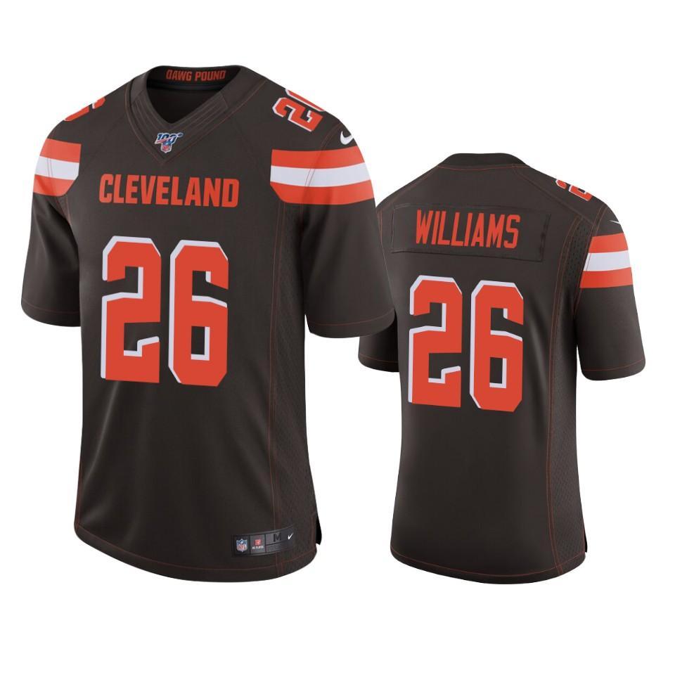 Greedy Williams Cleveland Browns 100th Season Brown Football Jersey