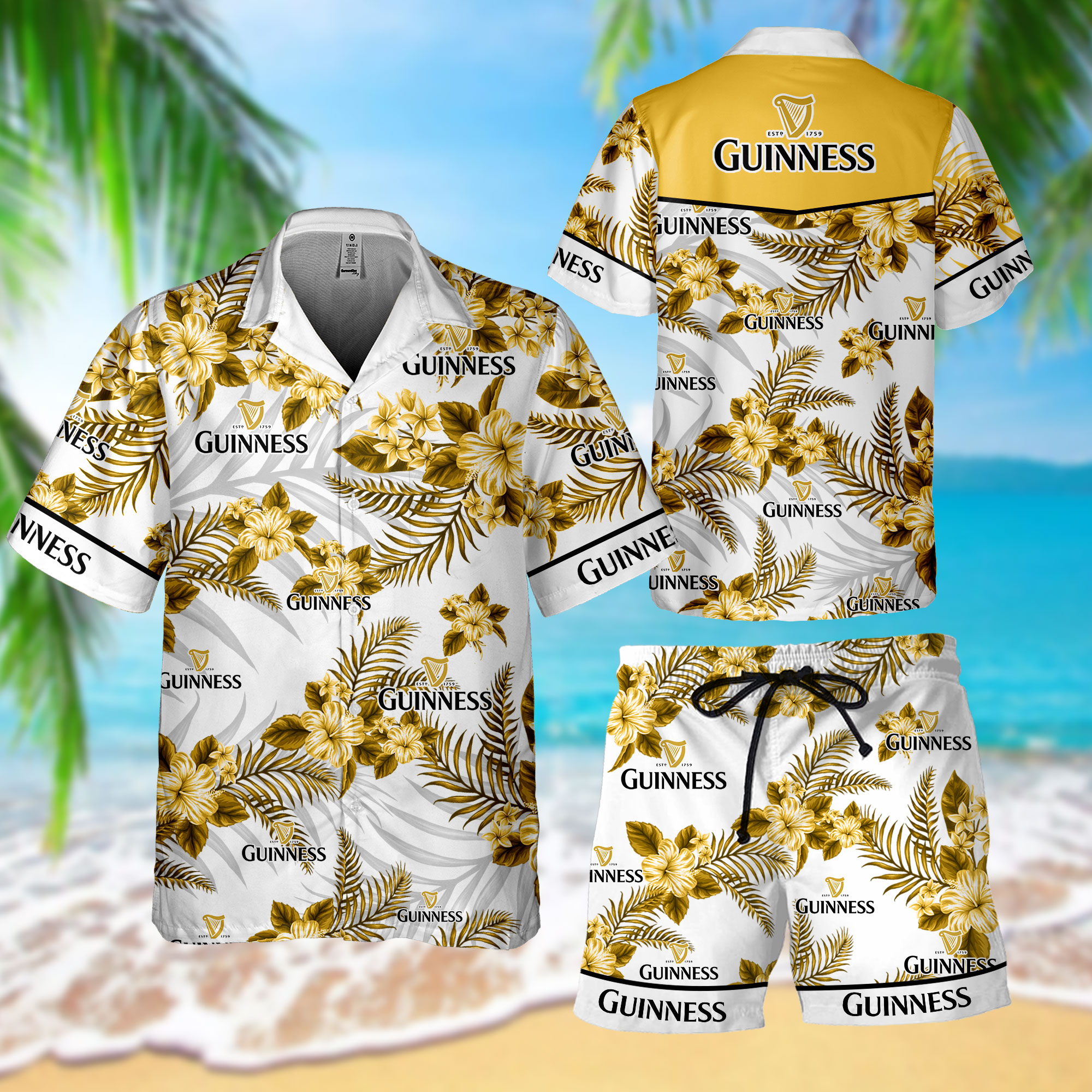 NEW Guinness Hawaii Shirt, Shorts