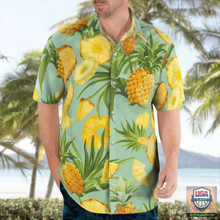 Beautiful Pineapple Tropical Green Hawaiian Shirt
