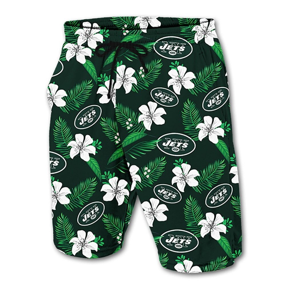 HOT New York Jets flowers Beach Shorts