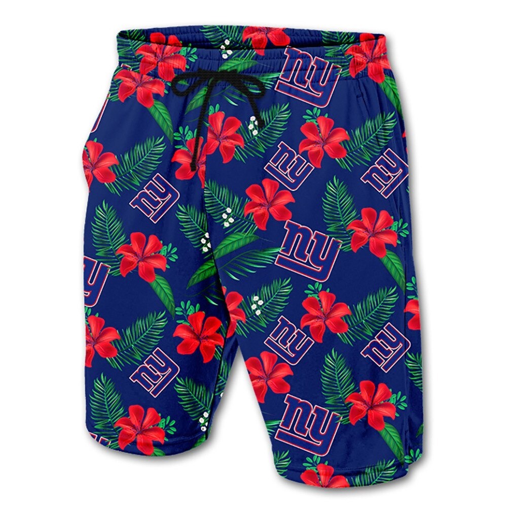 HOT New York Giants flowers Beach Shorts