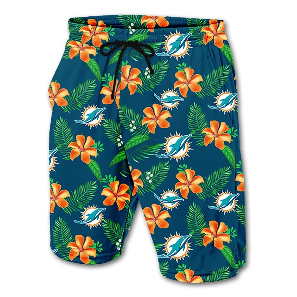 HOT Miami Dolphins flowers Beach Shorts