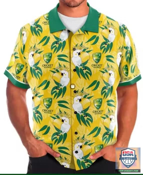 Amazing Cricket Australia Parrot Aloha Hawaiian Shirt