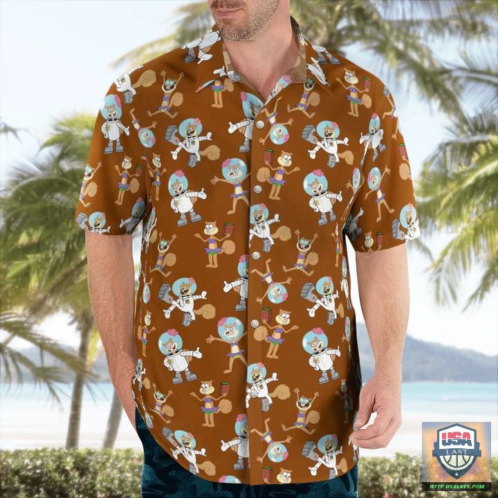 Excellent Spongebob Sandy Cheeks Aloha Hawaiian Shirt
