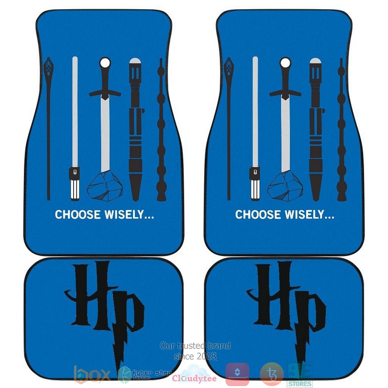 NEW Harry Potter Choose Wisely Weapons Funny Art Car Floor Mats