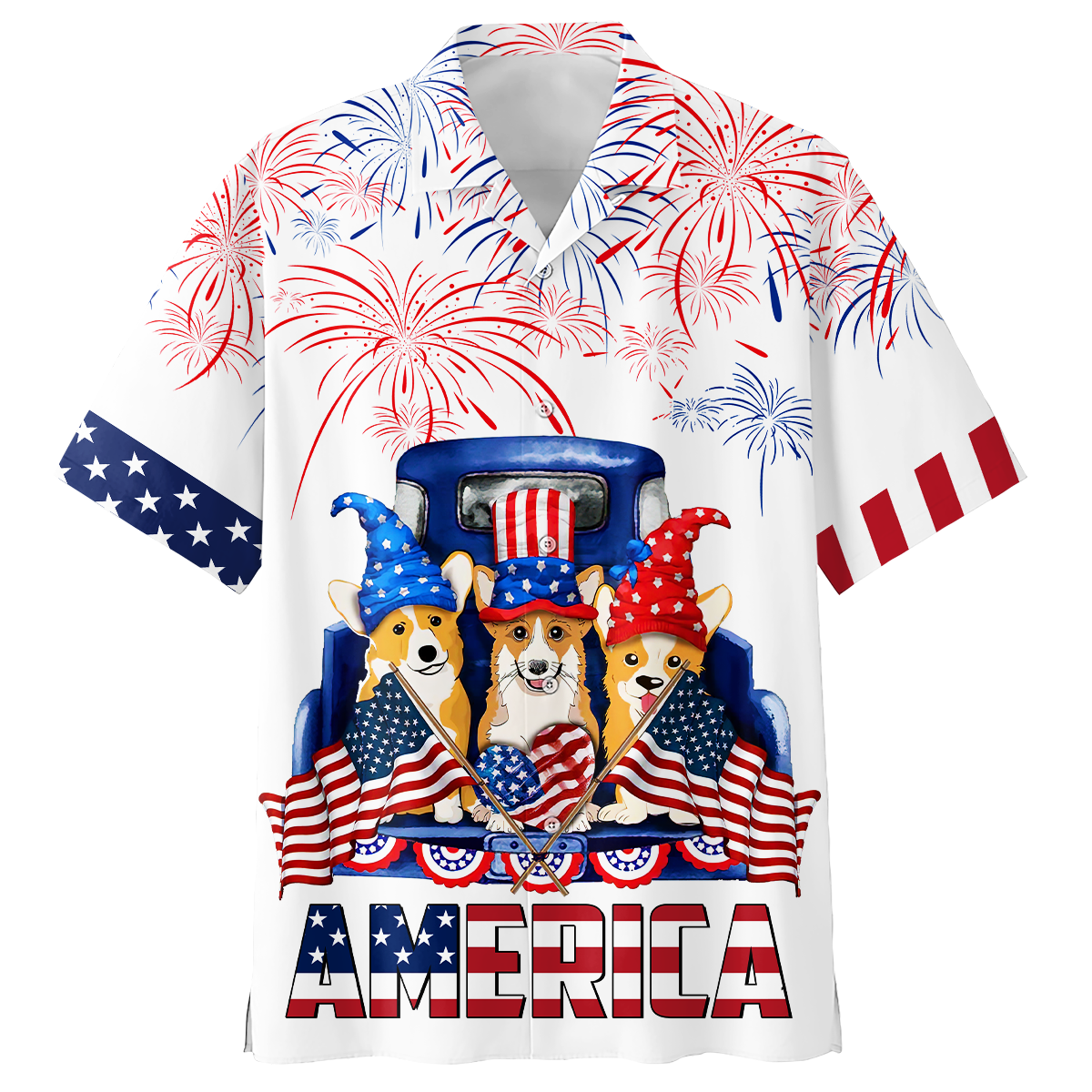 NEW Corgi America Independence Is Coming Hawaii Shirt, Shorts