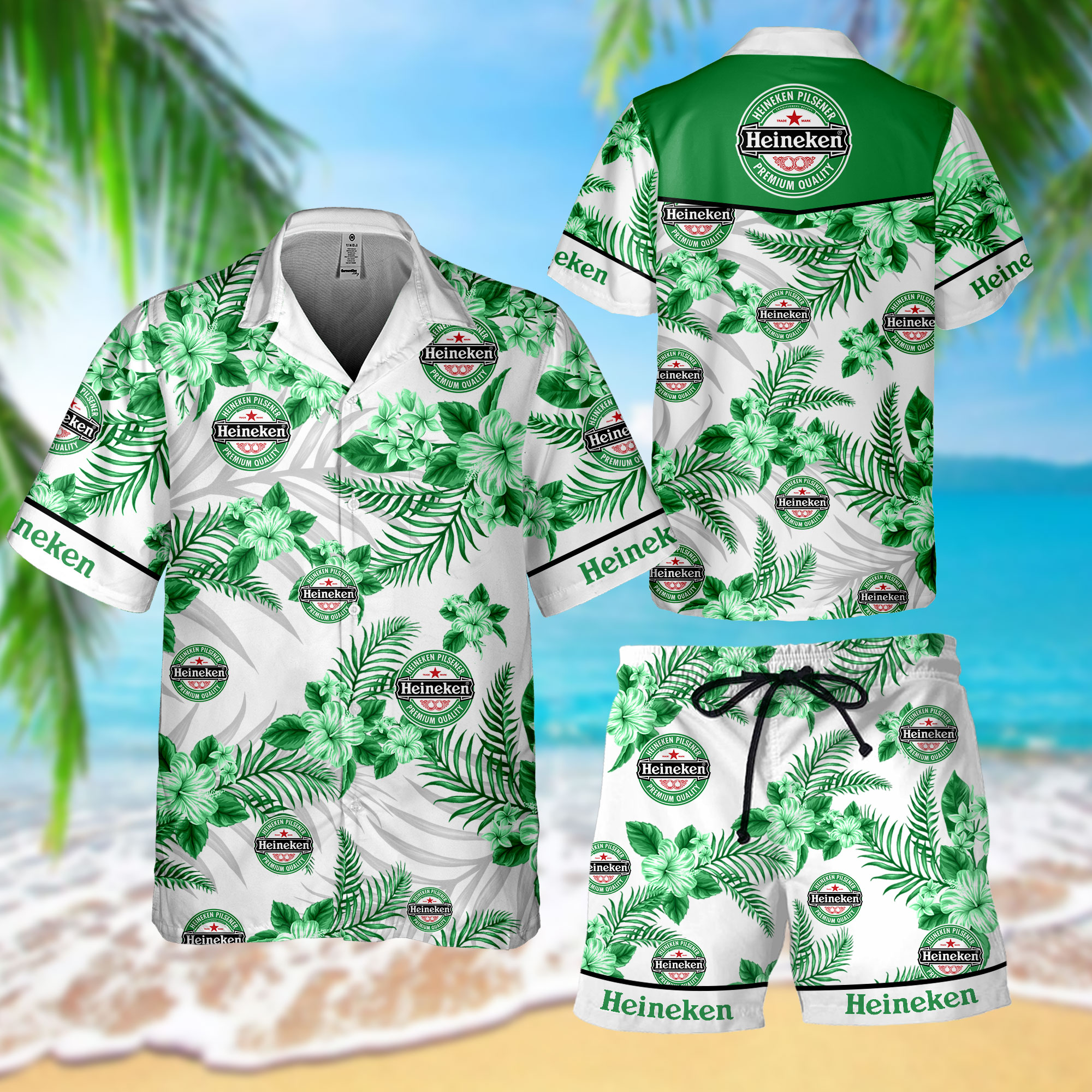 NEW Heineken Hawaii Shirt, Shorts