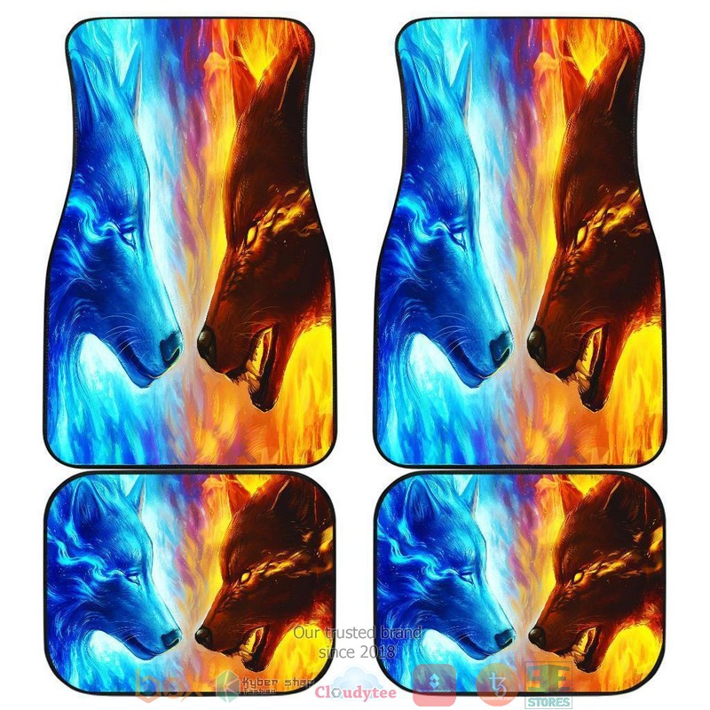 NEW Ice And Fire Wolfs Element Car Floor Mats