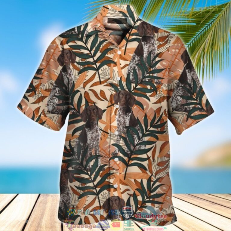 German Shorthaired Pointer Tropical Hawaiian Shirt And Shorts