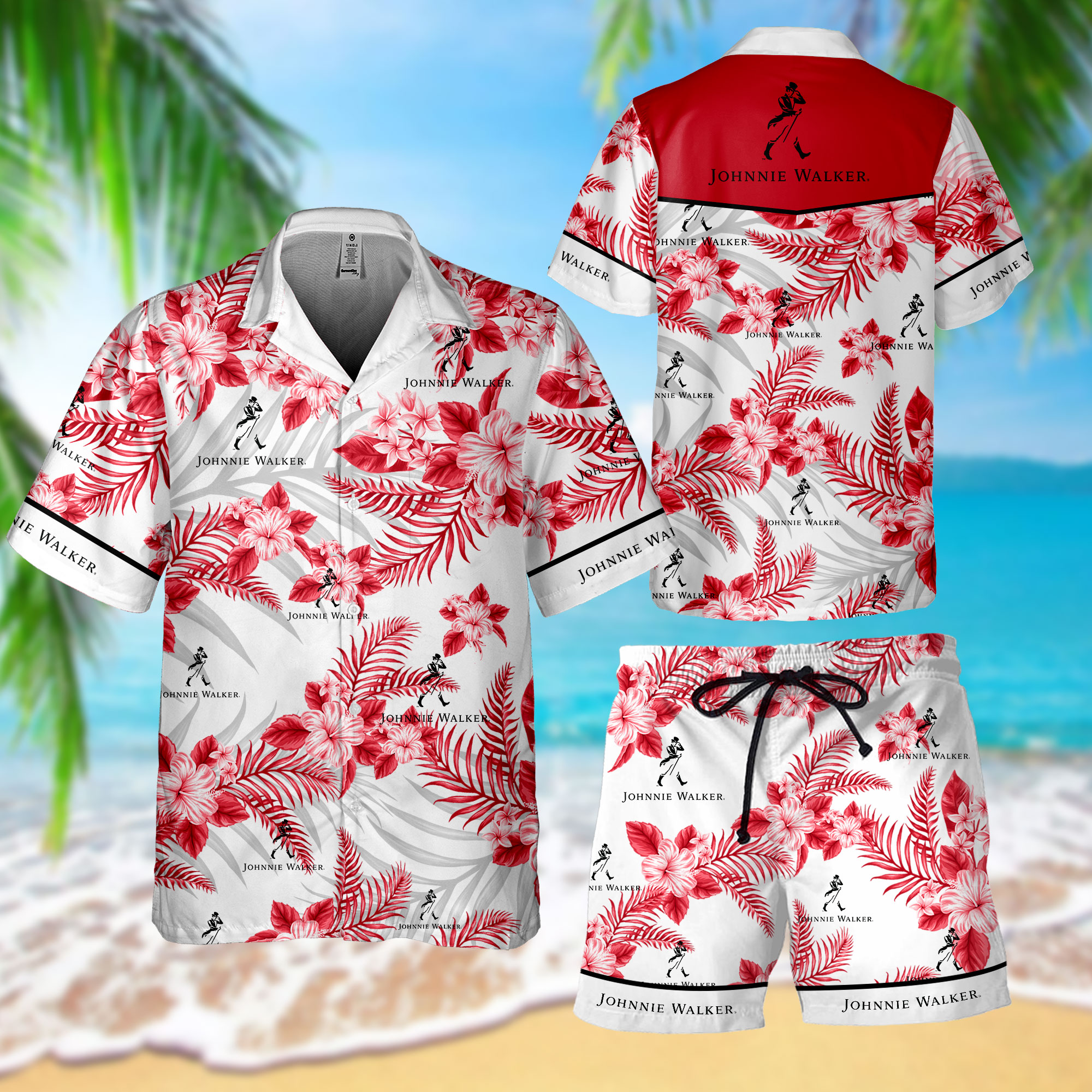 NEW Johnnie Walker Hawaii Shirt, Shorts