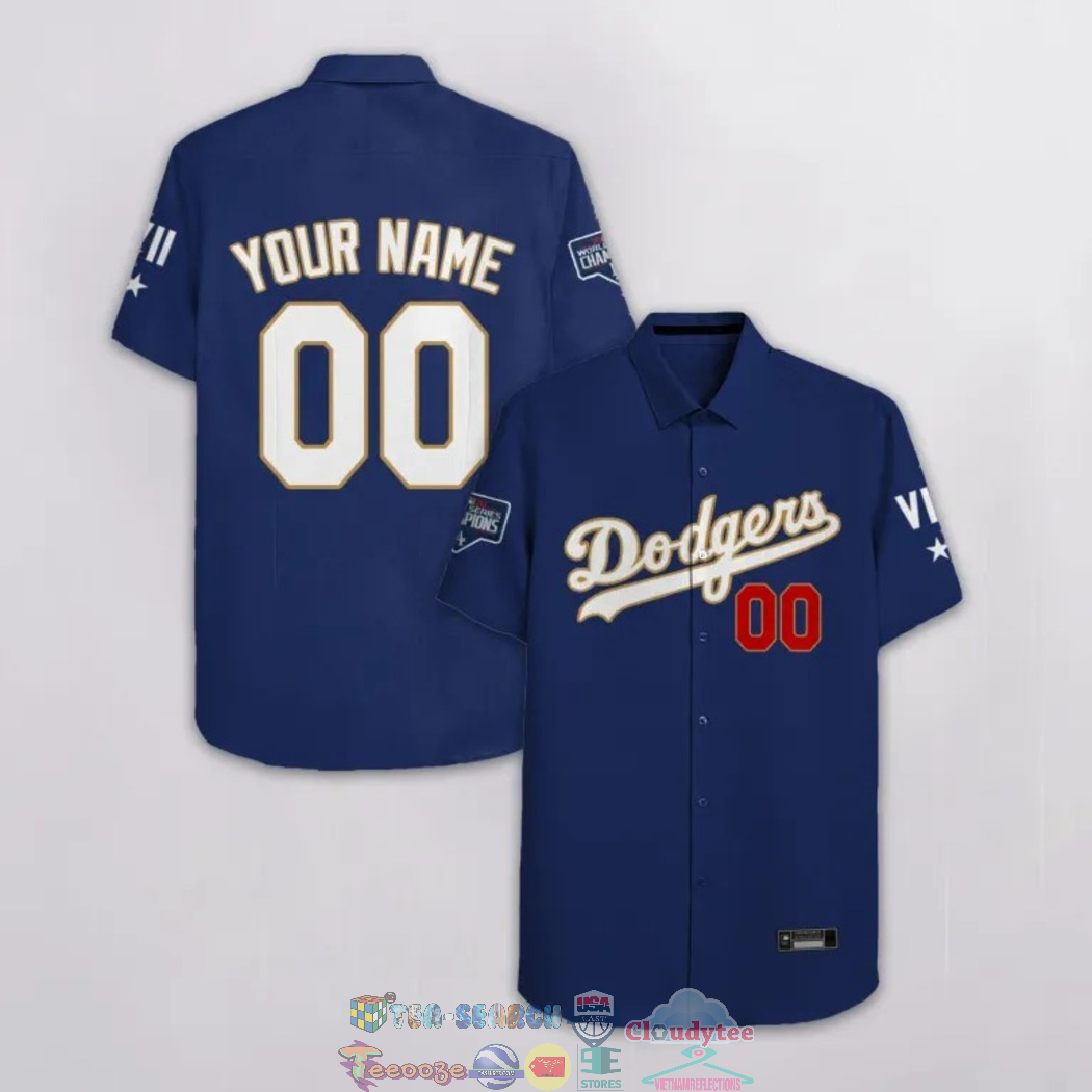 Review Los Angeles Dodgers MLB Personalized Hawaiian Shirt