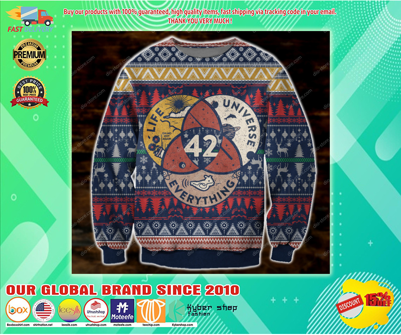 LIFE THE UNIVERSE AND EVERYTHING 42 UGLY CHRISTMAS SWEATER – BBS