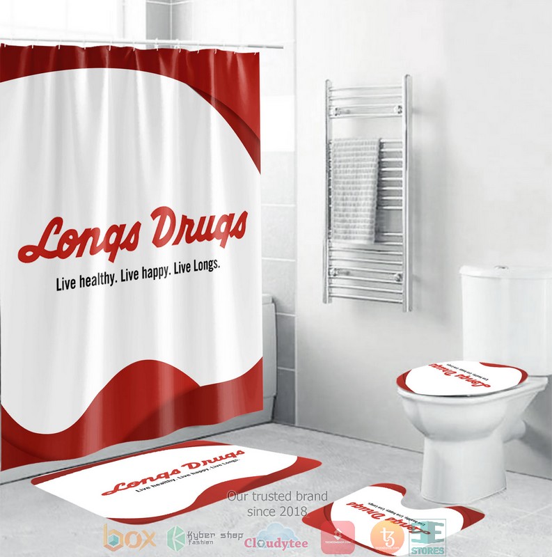 BEST Longs Drugs Shower curtain bathroom set