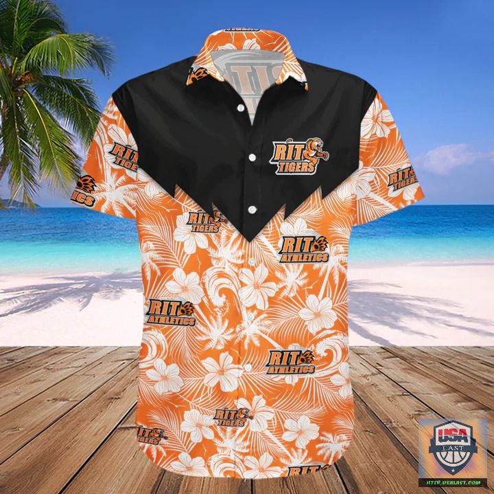 New Launch RIT Tigers NCAA Tropical Seamless Hawaiian Shirt