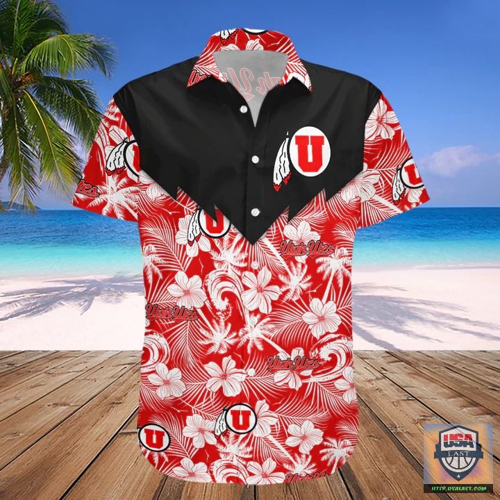 Wholesale Utah Utes NCAA Tropical Seamless Hawaiian Shirt