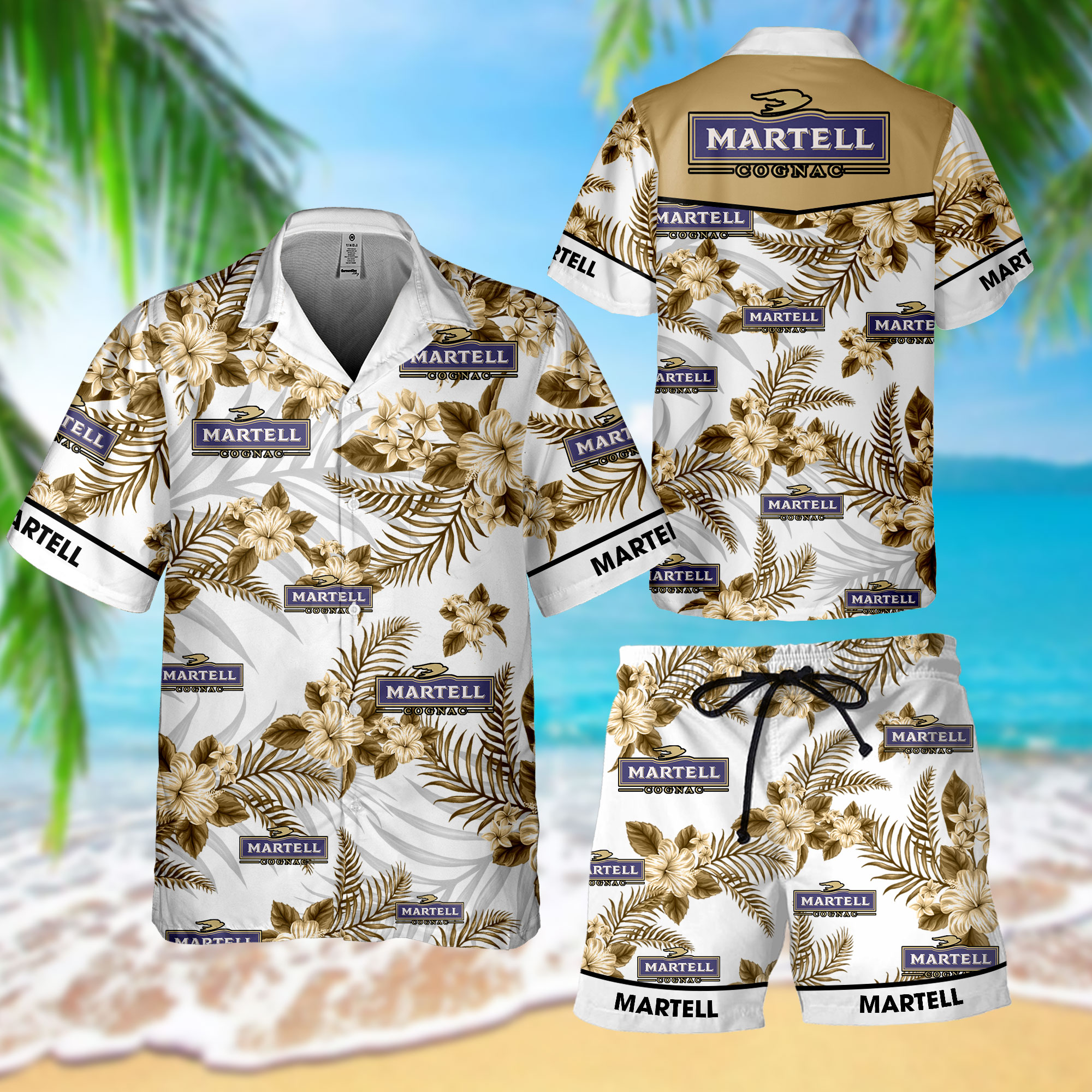 NEW Martell Hawaii Shirt, Shorts