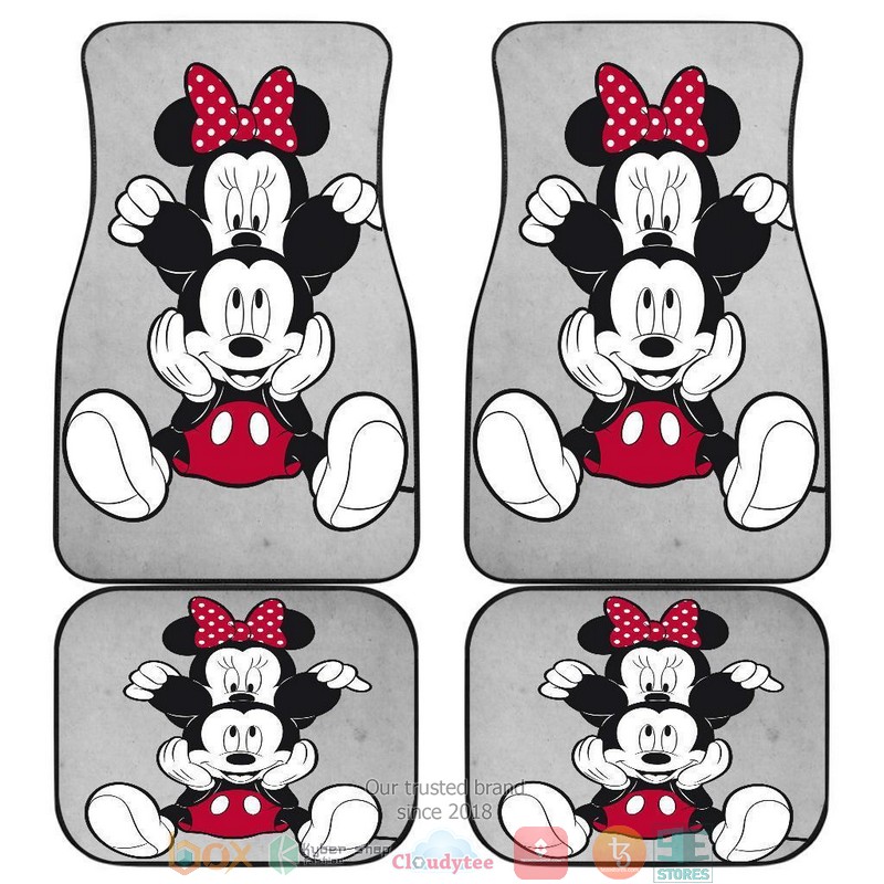 NEW Mickey and Minnie Cute Vintage Cartoon Car Floor Mats