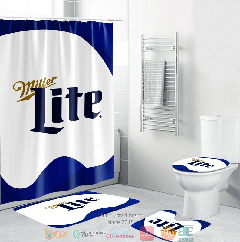 BEST Miller Lite Shower curtain bathroom set