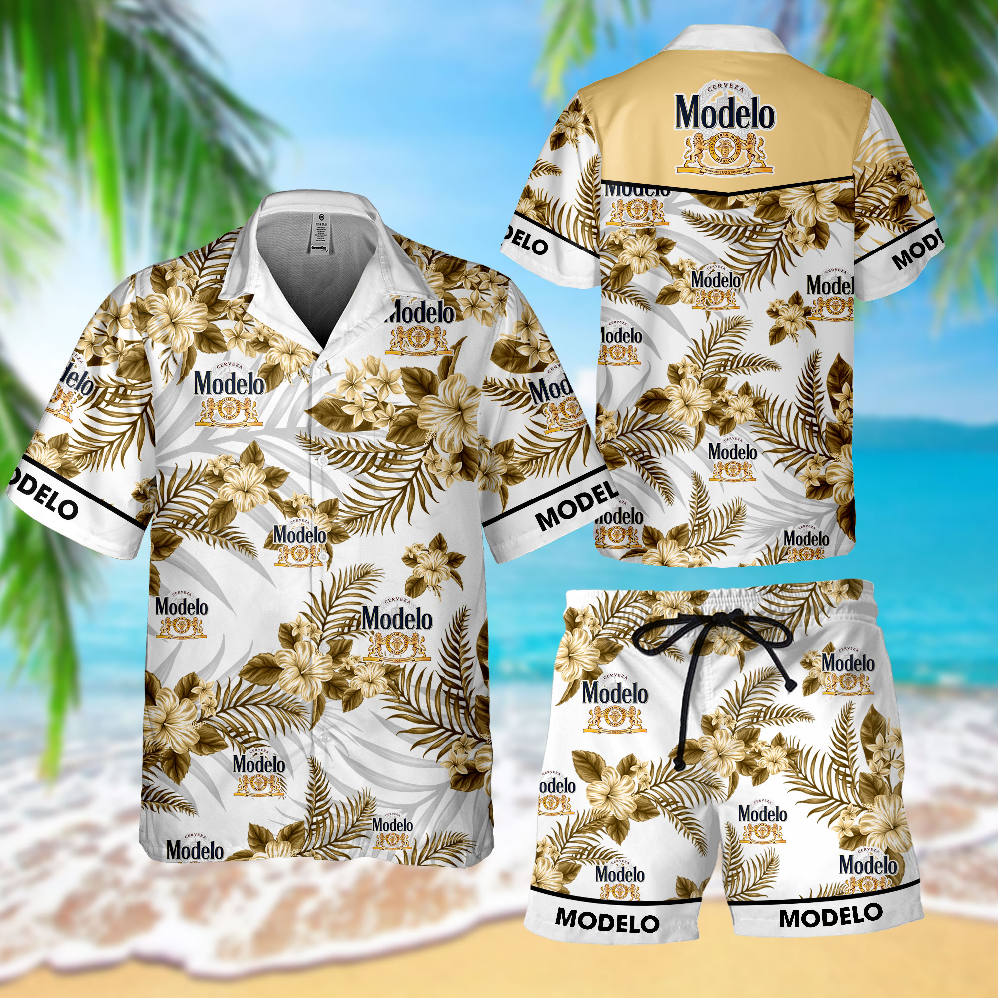 NEW Modelo Hawaii Shirt, Shorts