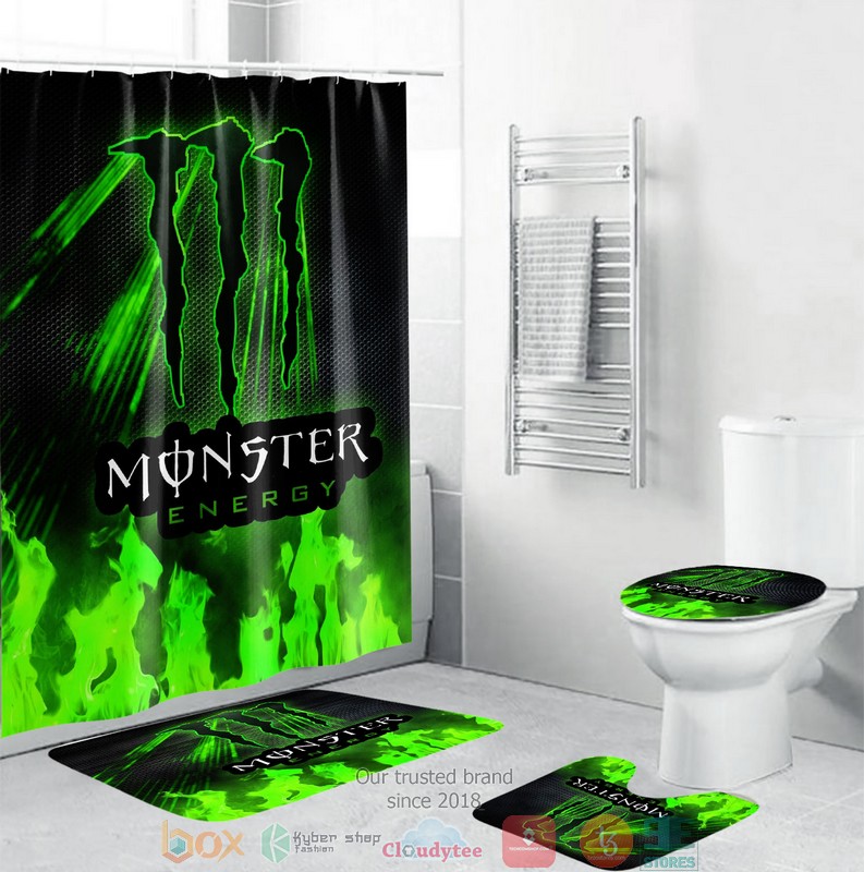 BEST Monster Shower curtain bathroom set