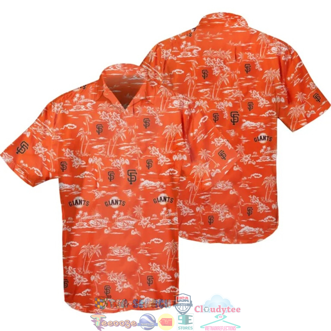 San Francisco Giants MLB Hibiscus Palm Tree Hawaiian Shirt