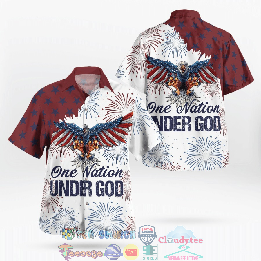 4th Of July Independence Day Eagle One Nation Under God Hawaiian Shirt