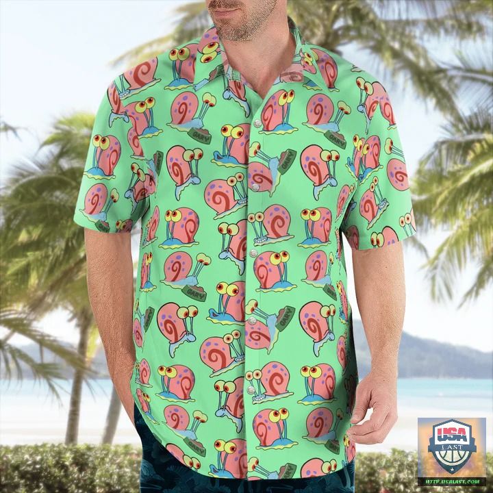 Unique Spongebob Gary Aloha Hawaiian Shirt