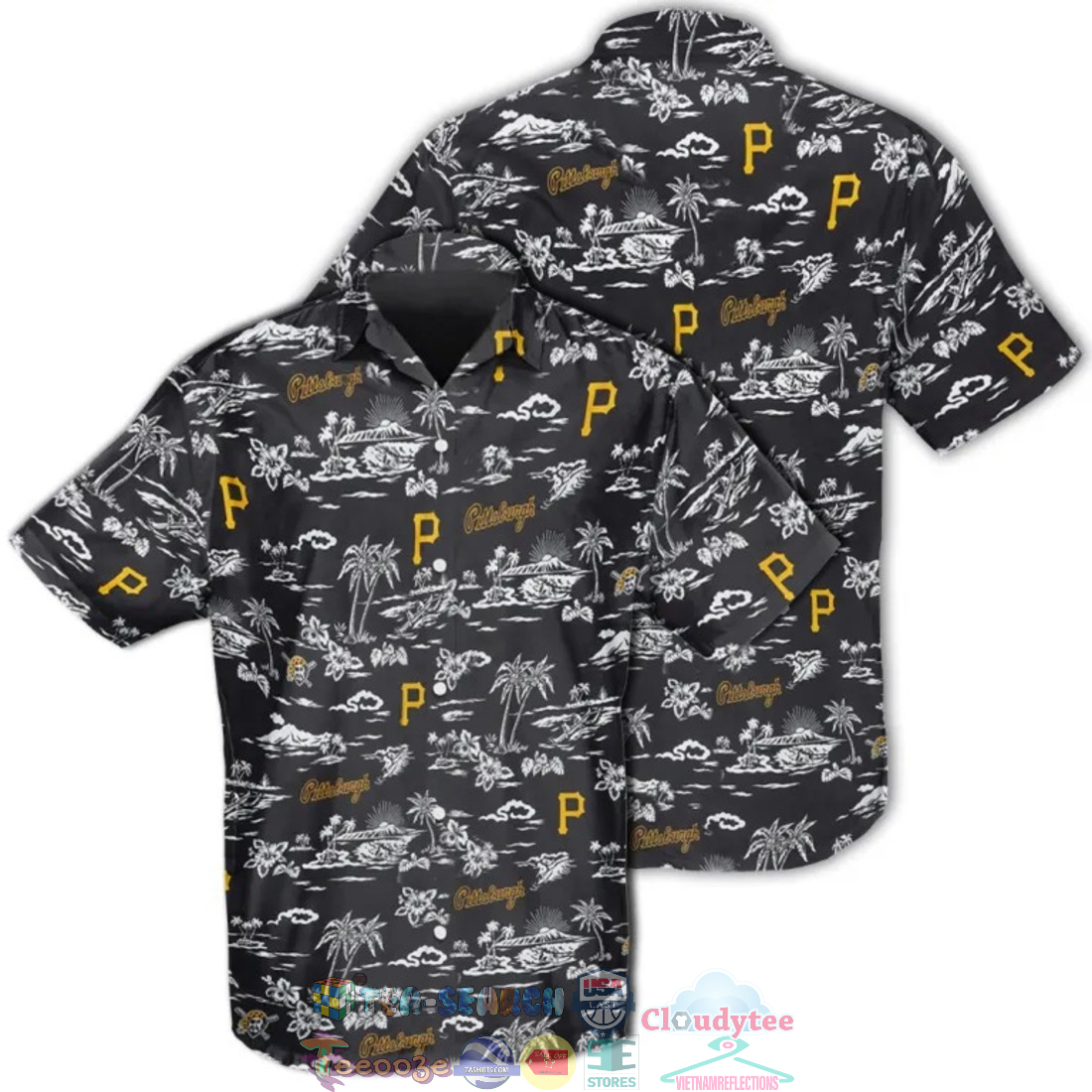 Pittsburgh Pirates MLB Hibiscus Palm Tree Hawaiian Shirt