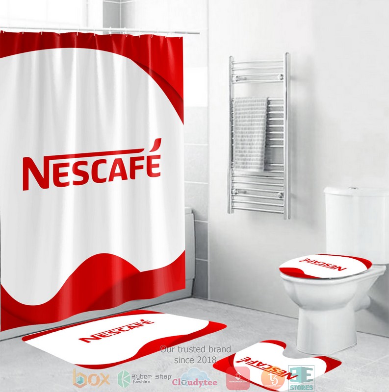 BEST Nescafe Shower curtain bathroom set