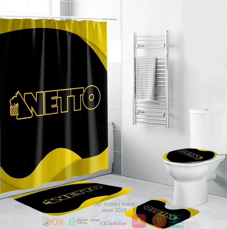 BEST Netto Shower curtain bathroom set