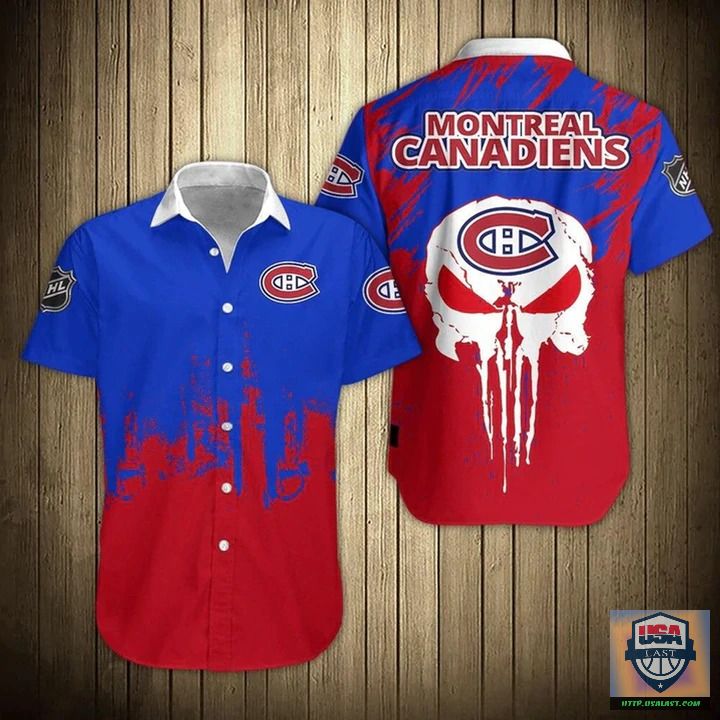 Official Montreal Canadiens Punisher Skull Hawaiian Shirt