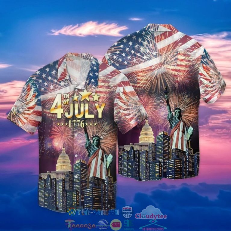 4th Of July 1776 Independence Day American Flag Hawaiian Shirt