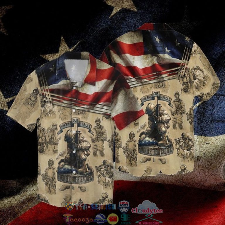 4th Of July Independence Day Honoring Our Heroes Remember Their Sacrifice Hawaiian Shirt