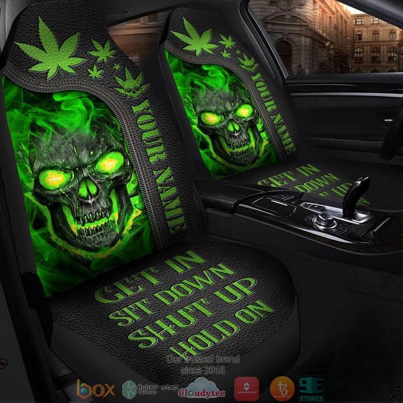 NEW Personalized Weed Lava Skull Get in Shit down Shut Up Hold On car seat covers