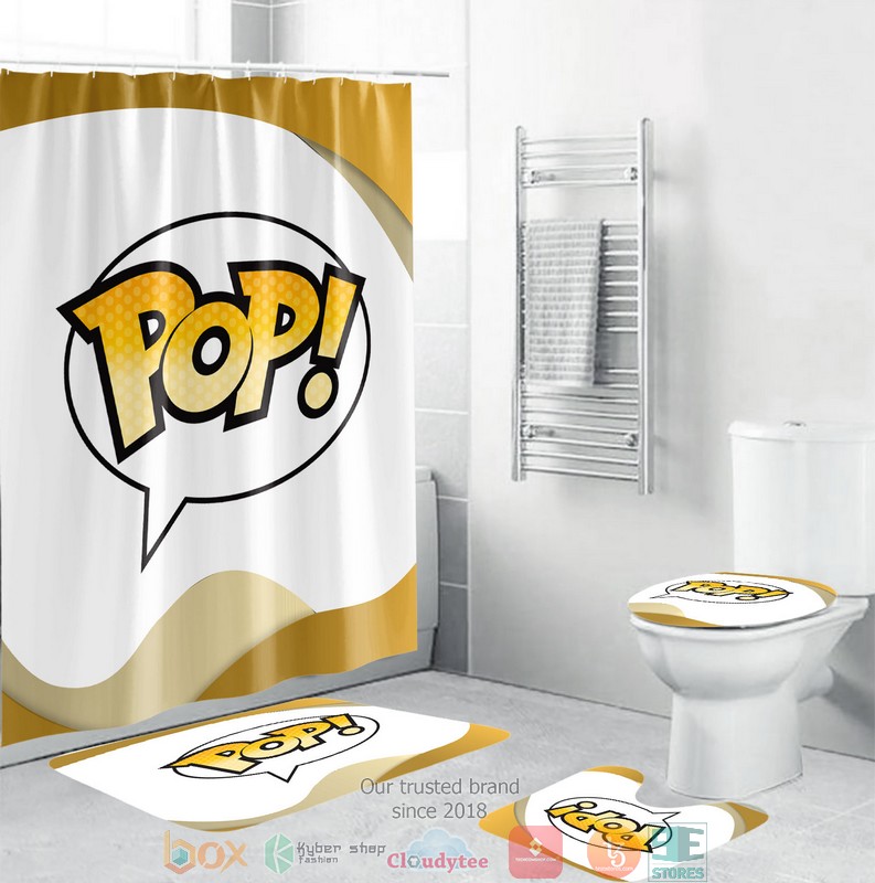NEW Pop logo shower curtain sets