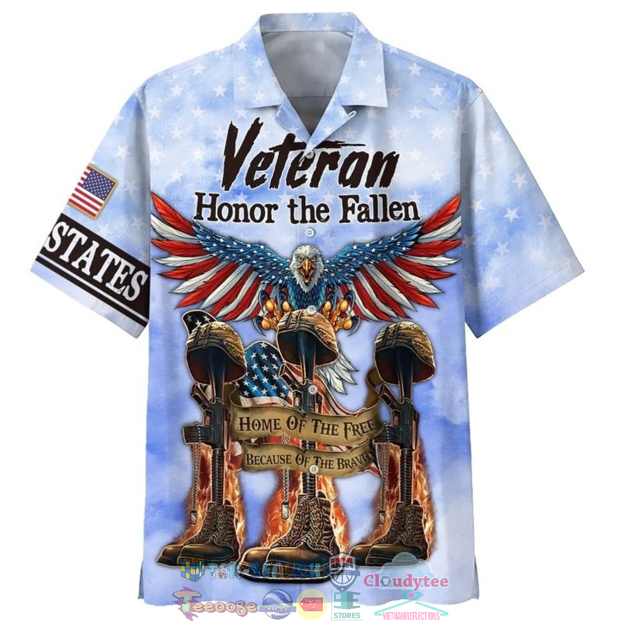 4th Of July Independence Day US Veteran Home Of The Free Because Of The Brave Hawaiian Shirt