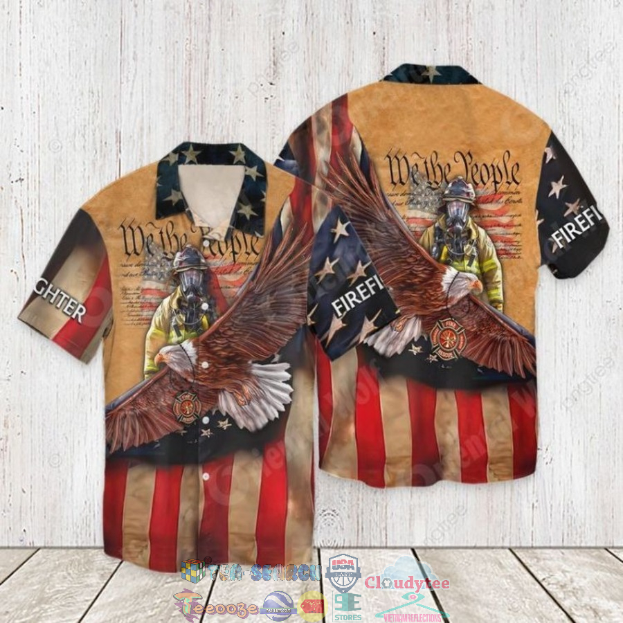 4th Of July Independence Day Eagle Firefighter We The People Hawaiian Shirt