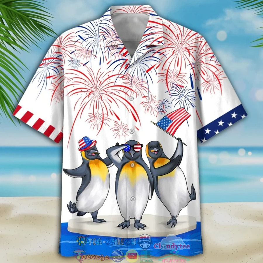 Penguin Independence Day Is Coming Hawaiian Shirt